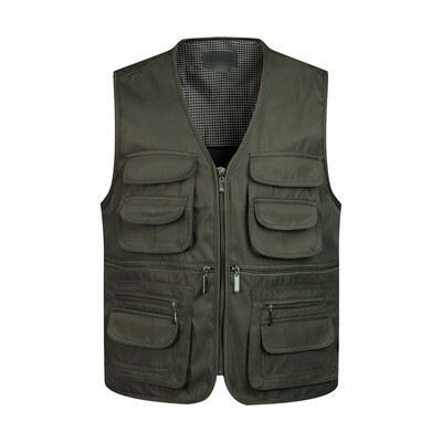 

Breathable Fishing Thin Vest Mutil-Pocket Photography Waistcoat Jacket PLUS Size