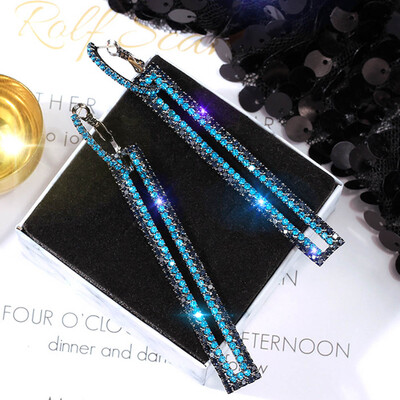 

1pc Fashion Personality Geometric Triangle Rectangle Diamonds Stud Earrings Hot