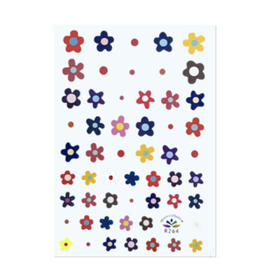 

1 PC Fashion Beautiful Nail Stickers Rainbow Color Sweet Cute Nail Sticker Flower Pattern Nail Sticker 125cm67cm Women