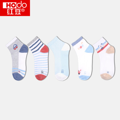 

Red bean childrens socks mens tube small children big spring&summer comfortable mesh socks 40 combed cotton A class standard 5 pairs of youth childrens socks H9W709 combination six 17-18
