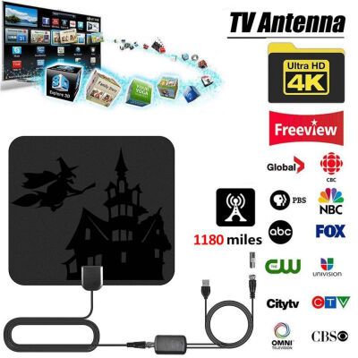 

NEW 1180 Mile 4K Digital HDTV Antenna Indoor Amplified TV Antenna Halloween Christmas Signal Booster With DVB-T2 Freeview TV