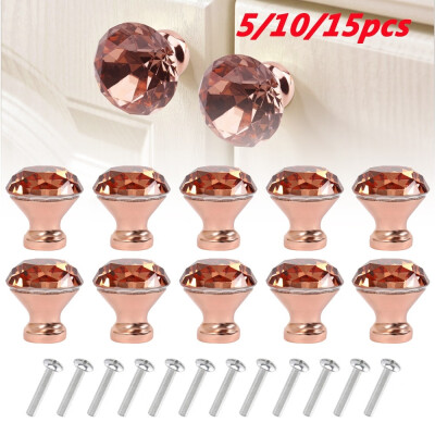 

51015 PCS Crystal Handle Rose Gold Cabinet Drawer Door Handle