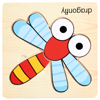 

Siaonvr Wooden Lovely Puzzle Educational Developmental Baby Kids Training Toy Gift