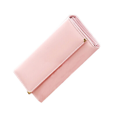 

Women Fashion Long Phone Solid Color Wallet Card Cash Holder Clutch Bag Purse