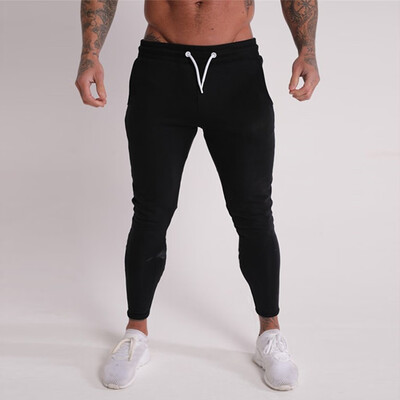 

Gobestart Fashion Men Casual Sport Print Drawstring Elastic Waist Long Pant Trousers
