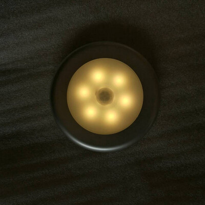 

Automatic Sensor 6 Led Night Light Wireless Detector Wall Lamp Light Auto OnOff Closet Battery Power Light