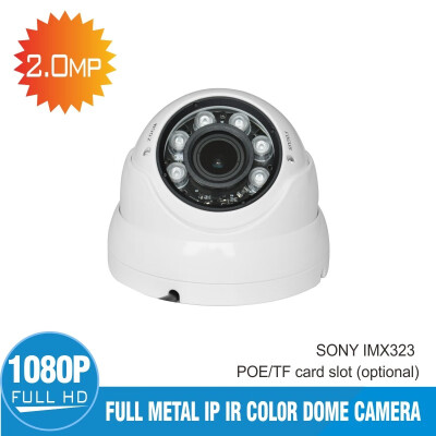 

2MP IP HD Camera 28-12mm Vari Focus Lens IR-CUT 6 Array IR LEDs - Infrared Distance 30M Support POE optional