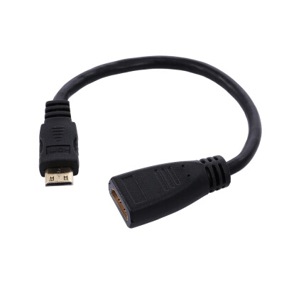 

Mini HD to HD Adapter Cable Male to Female HD Converter Cable for Tablet TV Displayer&Projector 15cm Black