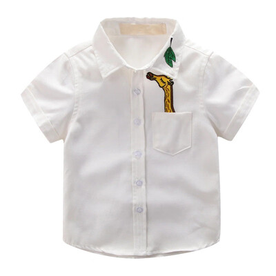 

2-10T Summer High Quality New Fashion Children Short-sleeved Shirt Boys Casual Shirt Children Clothing Baby Outfits