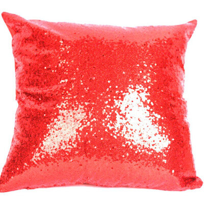

1 Pcs Pillowcase Solid Color Glitter Silver Sequins Throw Pillow Case Cafe Home Decor Cushion Cover Decorative