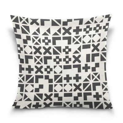 

ALAZA Throw Pillow Cover 16 X 16 inch Cushion Cover with Random Shapes Printed Pillowcase