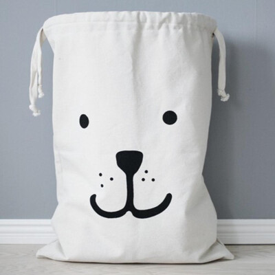 

Large Baby Toys Storage Canvas Printed Bags Laundry Drawstring Bag Hanging UK