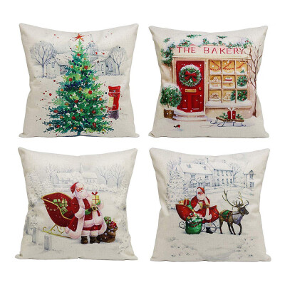 

JPGIF Christmas Printing Dyeing Sofa Bed Home Decor Pillow Cover Cushion Cover