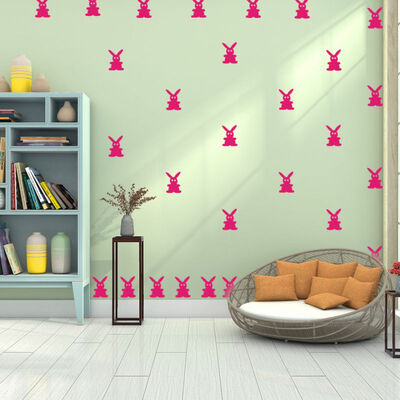 

Easter Bunnies Rabbit Wall Stickers Removable Reusable Decoration for Kids Bedroom Living Room Wall Sticker