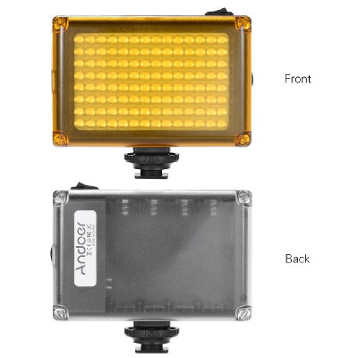 

Andoer AD-112 Mini Portable On-camera LED Video Fill-in Light Panel 5500K 3200K CRI85 With White & Orange Filters for Canon Nik