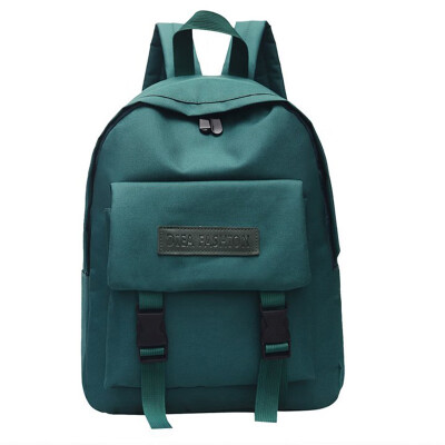 

Large Capacity Waterproof Nylon School Bag Solid Color double buckle Backpack Travel Teenage Backpack bag male bagpack mochila