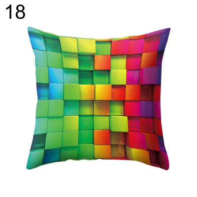 

Multicolor Rhombus Throw Pillow Protector Case Cushion Cover Bedding Articles