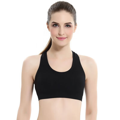 

Professional Absorb Sweat Top Athletic Running Sports Bra Gym Fitness Women Seamless Padded Vest Tanks  L XL 2