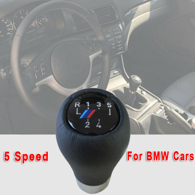 

5-Speed Car Real Leather Gear Stick Knob Lever For BMW  E36 E46 E90 E91 E92 F30