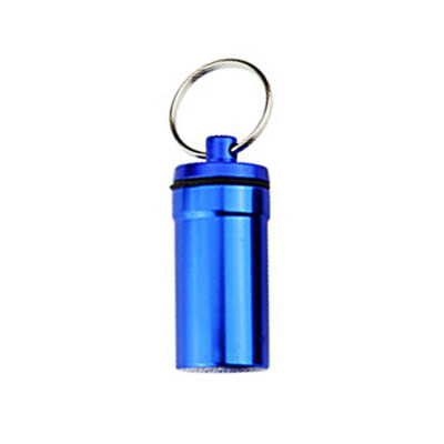 

Outdoor Aluminum Alloy bottle Keychain hanging bottle Mini waterproof small pot emergency pill bottle EDC tool