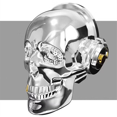 

Skull head bluetooth speaker led light wireless subwoofer audio AUX TF card music player Stereo MP3 Mobile phone computer speakers