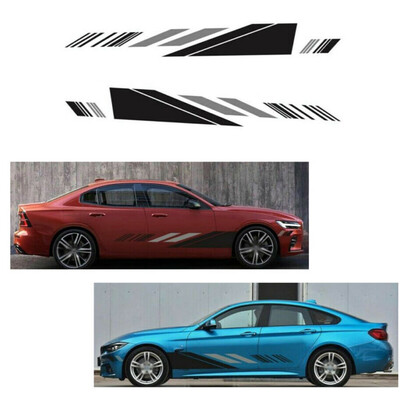 

2pcsset SUV Auto Door Side Vinyl Body Decal Racing Stripe Sticker Waterproof