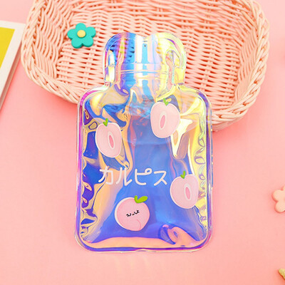 

Mini Cute Portable Laser Hot Water Bottle Cartoon Simple Winter Warm Water Bag Note Water Hand Warmers