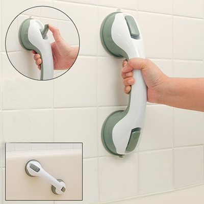 

Bath Shower Handle Suction Grip Bathroom Grab Bar Safety Rail Tub Support