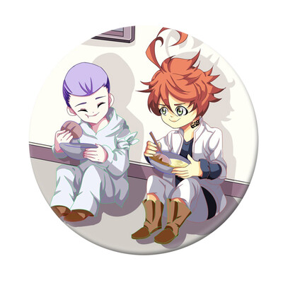 

CAR-TOBBY Anime The Promised Neverland Badge Yakusoku No Neverland Badge Bag Tie Badge Brooch Pin Backpack Badge Kids Gifts