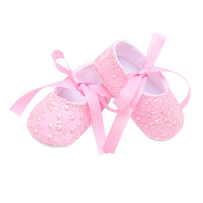 

Baby Shoes Girl Anti-Slip Shoes With Bowknot Casual Sneakers Toddler Soft Soled First Walkers Fashion Lace 0-24M Newborn Gifts