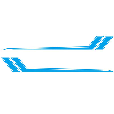 

1 Pair Sports Racing Stripe Graphic Stickers Car Body Side Door Vinyl Decal Kits