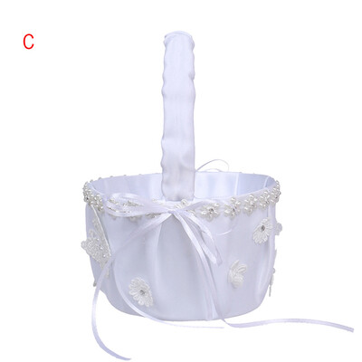 

Gobestart Bridal Wedding Party Flower Girl Basket Ring Bearer