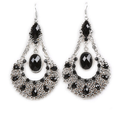 

Bohemia Style Crystal Circular Earrings Drop Earrings Valentines Day Gift