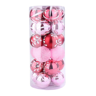 

24pcs 6cm Christmas Tree Decoration Ball Decoration Christmas Party Hanging Ball Assorted Set Christmas Tree Decoration Orname
