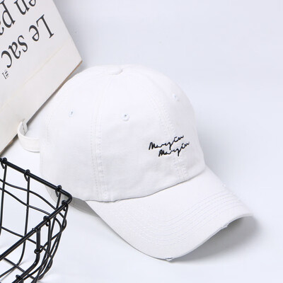 

Korean Spring&Summer New Hip-hop Baseball Cap Personality Leisure Female Hole Washing Cowboy Tide Cap Sunshade Cap Student