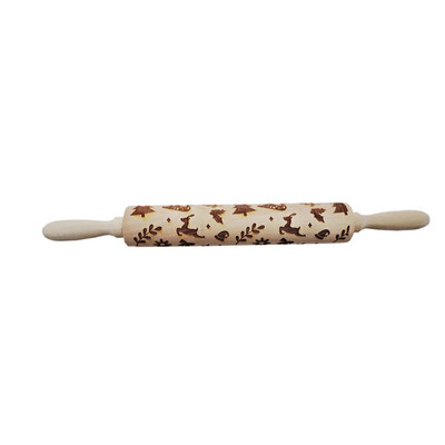 

Embossing Rolling Pins Wooden Laser Engraved Carved Decorative Rolling Pin For DIY Cookies Noodle Biscuit Cake Fondant