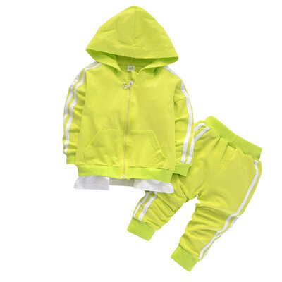

Autumn Long Sleeve Zipper Jacket Fashion Girl Clothes Long Sleeve Zipper Jacket Pants 2 PCS Sportswear Boys Clothing Set