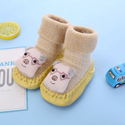 

Autumn Children Baby Socks Casual Fashion Cute Cartoon Slippers Kids Non-Slip Cotton Floor Socks