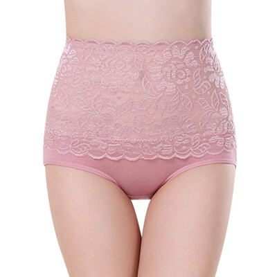 

Sexy Women Panties Lace Perspective Panties Tighten Belly Seamless Briefs High Waist Briefs Underwear -2XL