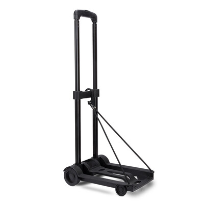 

Pack all car trolley luggage cart folding portable pull cargo handling small cart shopping grocery shopping household trolley bearing weight 30kg black