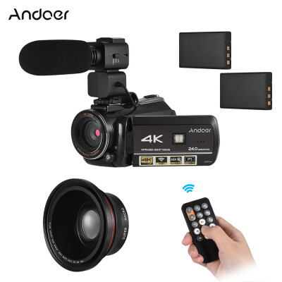 

Andoer AC3 4K UHD 24MP Digital Video Camera Camcorder DV Recorder 30X Zoom WiFi Connection IR Night Vision 31 Inch IPS LCD Touchs