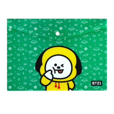 

KPOP BTS Cartoon Image printing PVC File Pocket A4 File Bag Plastic Portfolio Data Dtorage Bag ARMY Hot Gift