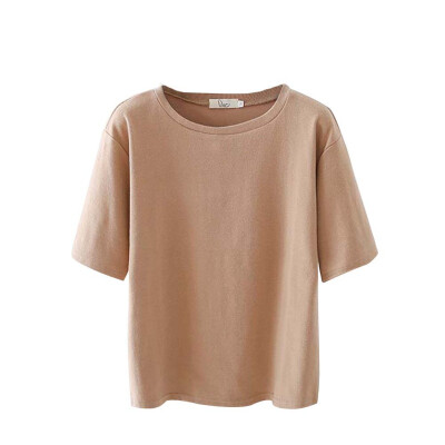 

Summer T-shirt Casual Lady Top Tees Female Brand Clothing T Shirt Solid Top
