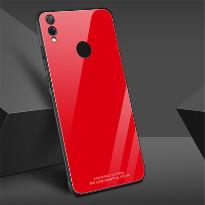 

Goowiiz Phone Case For Huawei Honor 7C8Nova 2 LiteY7 Prime 2018 Luxury Fashion Tempered Glass Slim Cover Soft edge Anti fall