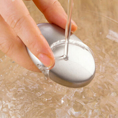 

Stainless Steel Soap Metal Oval Shape Deodorize Smell From Hands Retail Magic Eliminating Odor Kitchen Bar