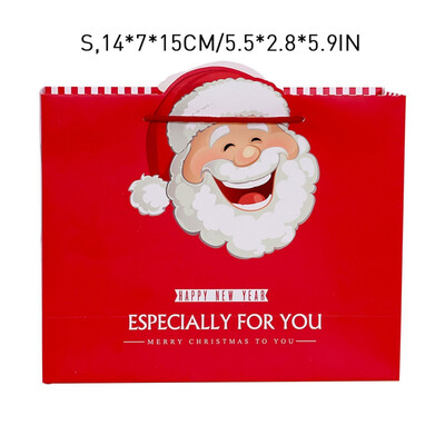 

Portable Creativity Christmas Gift Bag High Quality Paper Cartoon Santa Claus Printed Cute Portable Children Gift Bag