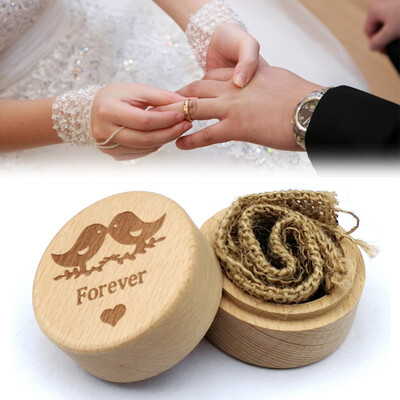 

Gobestart Ring Box Wedding Wooden Box Ring Storage Rings Organizer Wedding Party Accessory