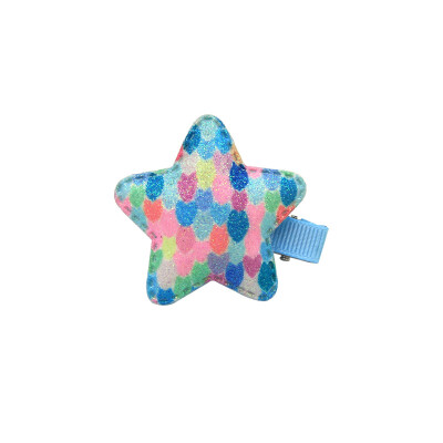 

Korean Diamond Colorful Five-Pointed Star Hairpin Childrens Cartoon Clips Hair Accessories Dreamy Five-Pointed Star Headdress