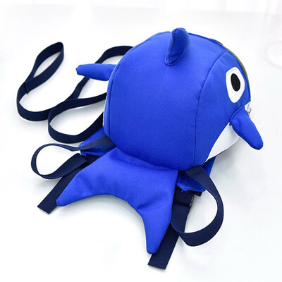 

Cute Cartoon Shark Shape Baby Toddler Kid Backpack Schoolbag Safety Harness Strap Bag Backpack With Reins
