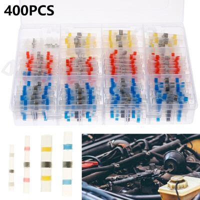 

400x Heat Shrink Butt Wire Connectors Solder Seal Sleeve Terminal Waterproof Kit